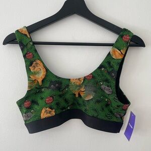 MeUndies Meowy Christmas U-Back Bralette Size L